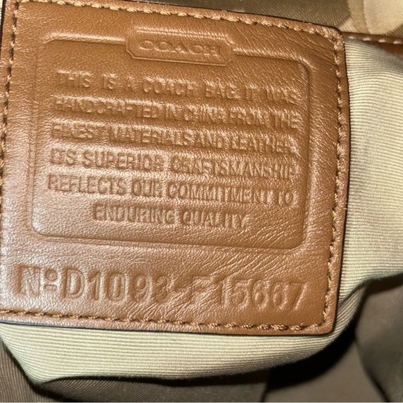 Y2K Coach Vintage Signature Sarah Optic Tan Hobo Bag F15667 - Picture 9 of 13